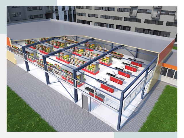 Строительство магазинов в Саратов от 614 руб. за м²